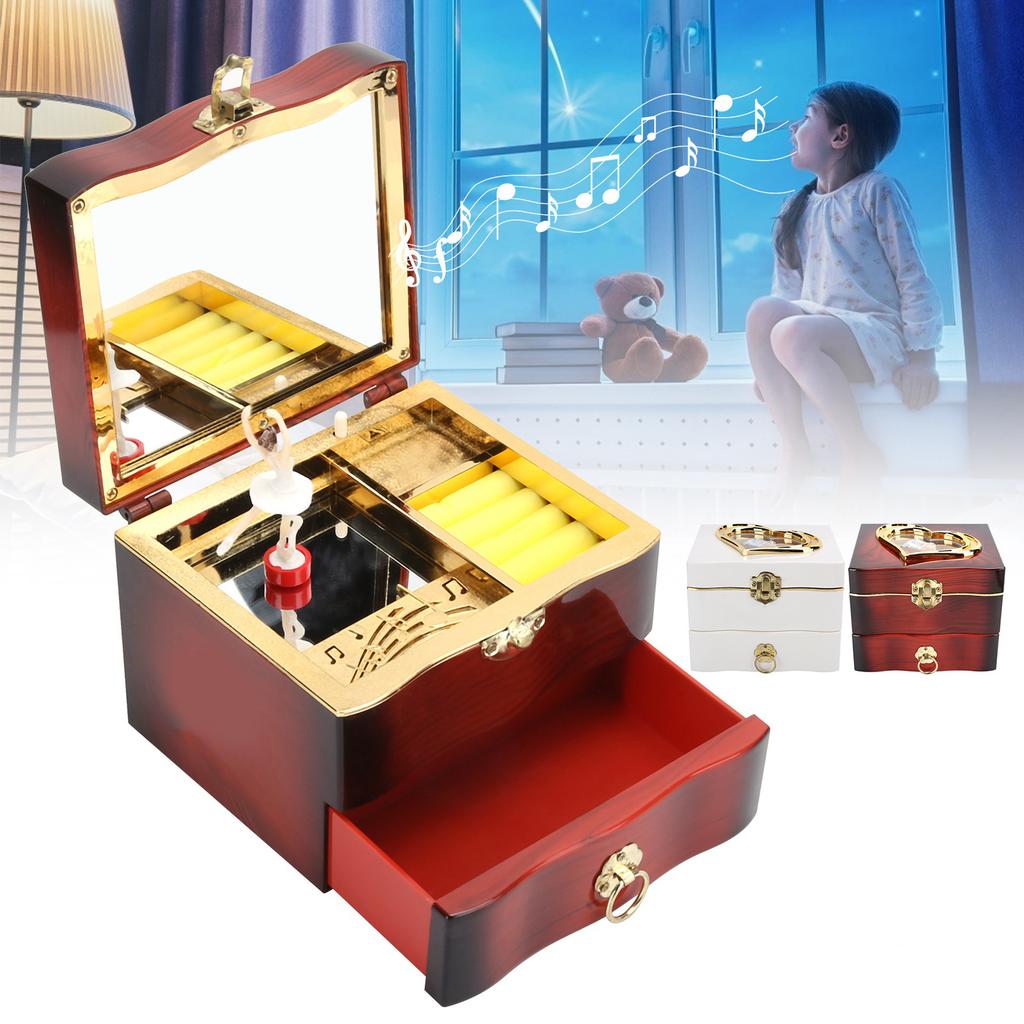 Классическая вращающаяся танцовщица музыкальная шкатулка заводная ручная музыкальная шкатулка женские шкатулки для хранения ювелирных изделий