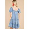 New Spring and Summer Casual Loose Cake Short-sleeved Denim Dress