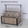 Supermarket Multi-Layer Detachable Display Rack for Bulk Dried Fruits, Grains, Candy, and Biscuits.