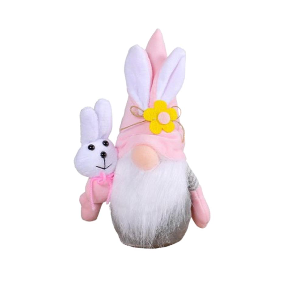 Kawaii Easter Faceless Dwarf Doll Mini Gnome Rabbit Doll Flower Easter Decoration  Home