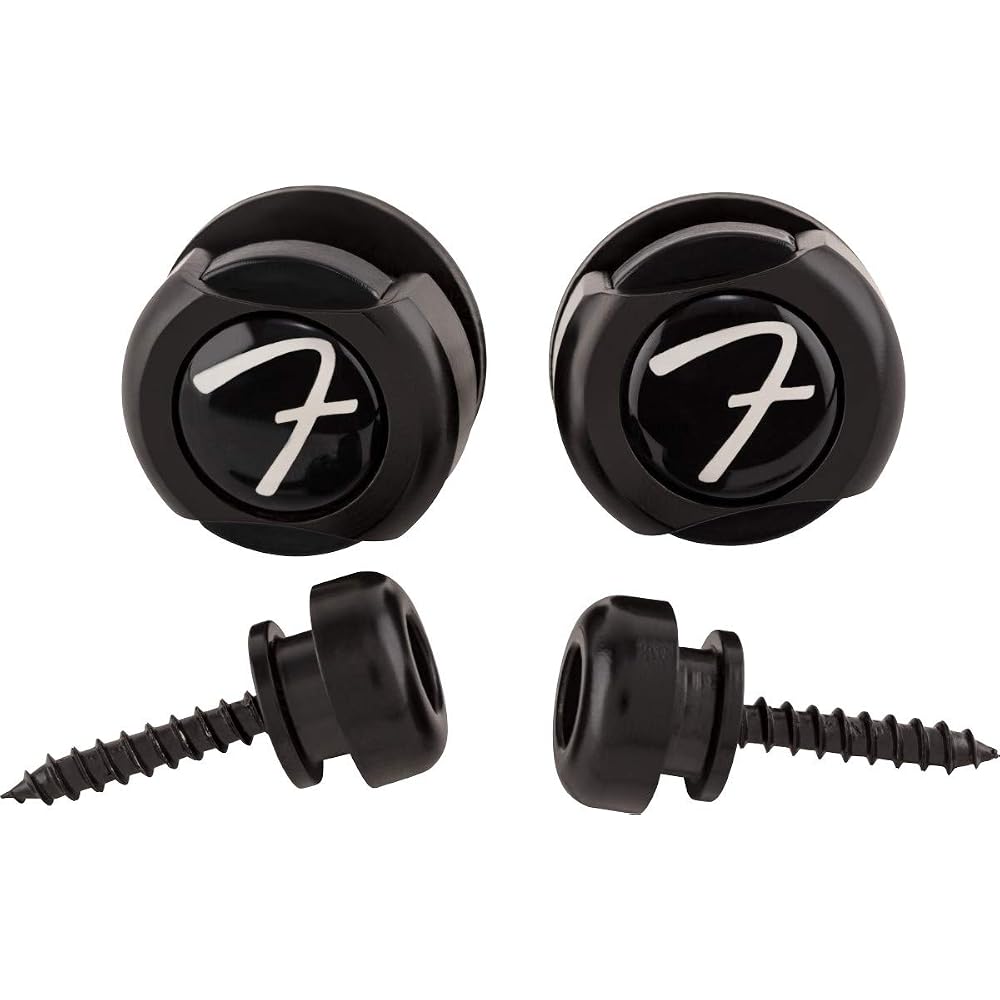 Fender Infinity Strap Locks Black + Durable Design + Secure Fit + Guitar Accessories