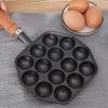 Takoyaki Grill Pan Easy To Clean Cast Iron Octopus Meat Ball Mold Maker Detachable Handle Nonstick 14 Holes for Home