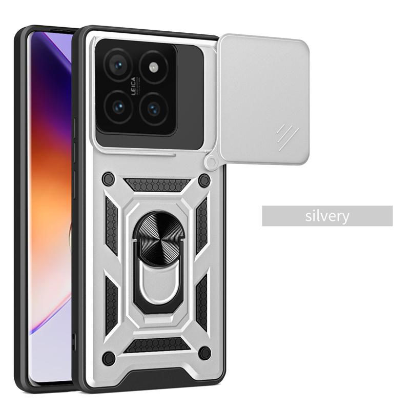 Чехол Armor Case для Xiaomi 14T Чехол для Xiaomi 14T Pro с защитным кольцом для объектива Магнитный держатель-подставка Coque Fundas