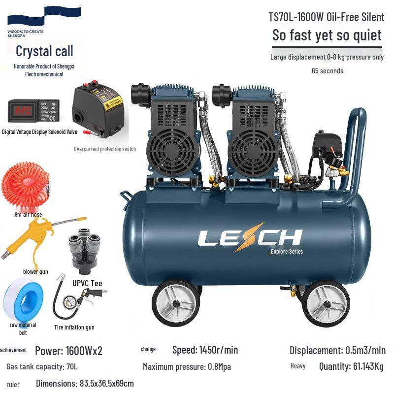 Shengpa Oil-Free Silent Air Compressor 1490W-2000W for Spraying