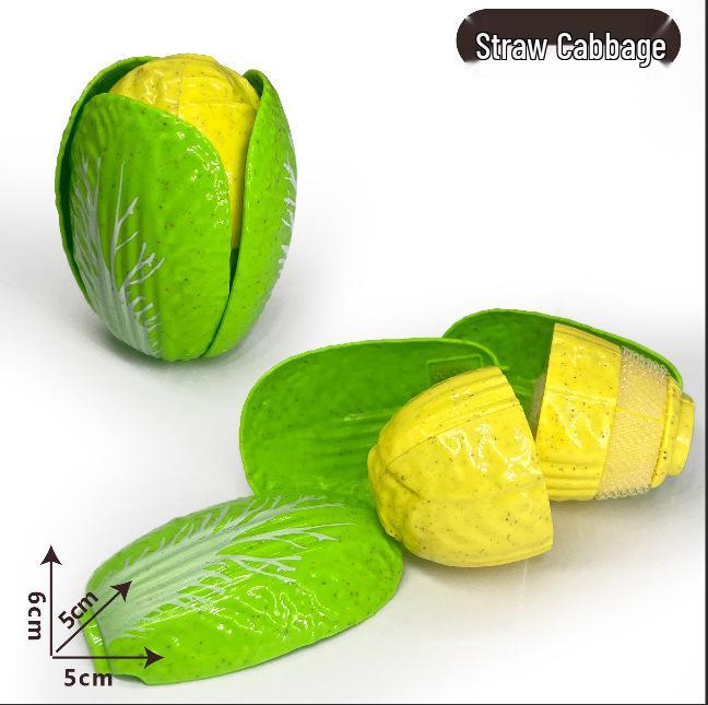 Children's Pretend Play Cutting Toy Set: Wheat Straw Fruits & Veggies for Toddlers