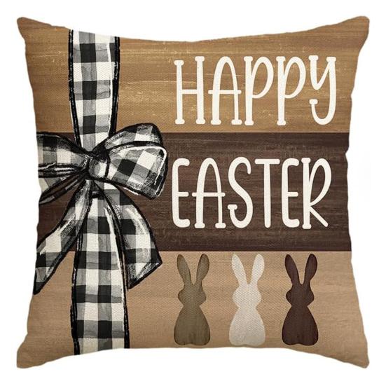 Наволочка с пасхальным кроликом, очень мягкая, износостойкая, моющаяся, не выцветающая, квадратная наволочка для дивана, наволочка