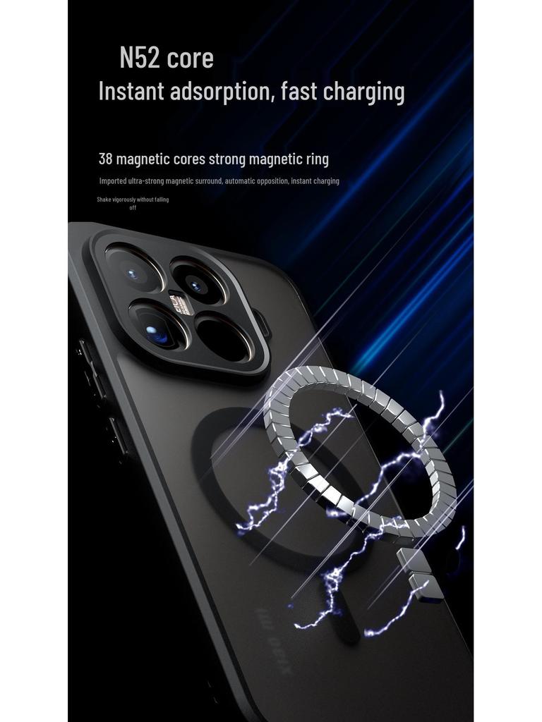 Магнитный чехол-скин Xiaomi 15T Pro и противоударный матовый чехол с подушками безопасности Xiaomi 17