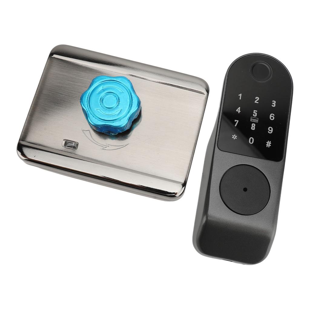 Электронный дверной замок с засовом и 2 картами, отпечатками пальцев, паролем, разблокировкой, приложением для управления квартирой