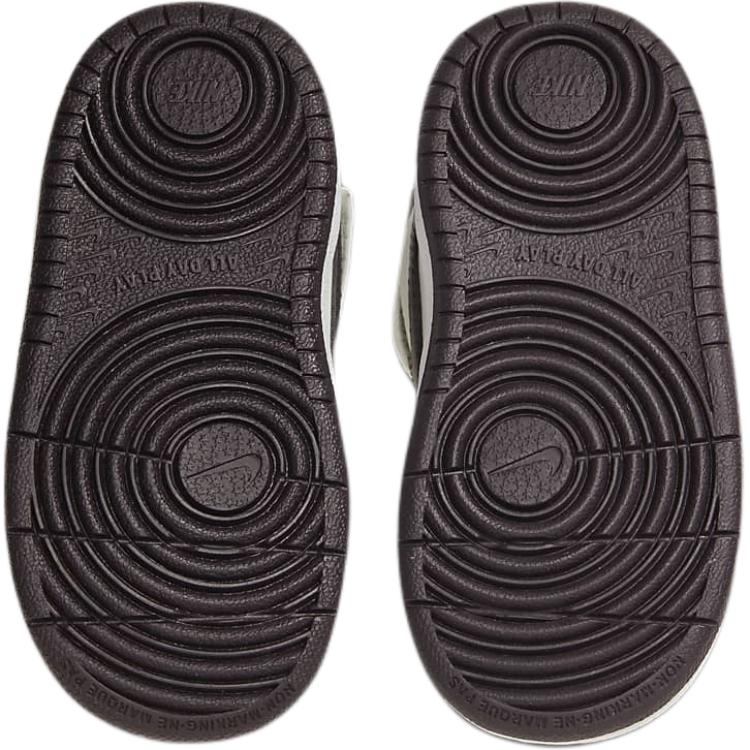 Nike Court Borough 2 Comfortable Durable Mid-Top Walking Shoes Baby Shoes White Beige CD7784-126