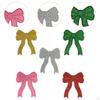 Bow Embroidered Patches Iron on Novelty Portable Diy Sew Decorative Appliques for Jeans