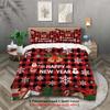 Christmas Calf Digital Printing Polyester Three-Piece Quilt Cover Bedding Quilt Cover Pillowcase Distribution