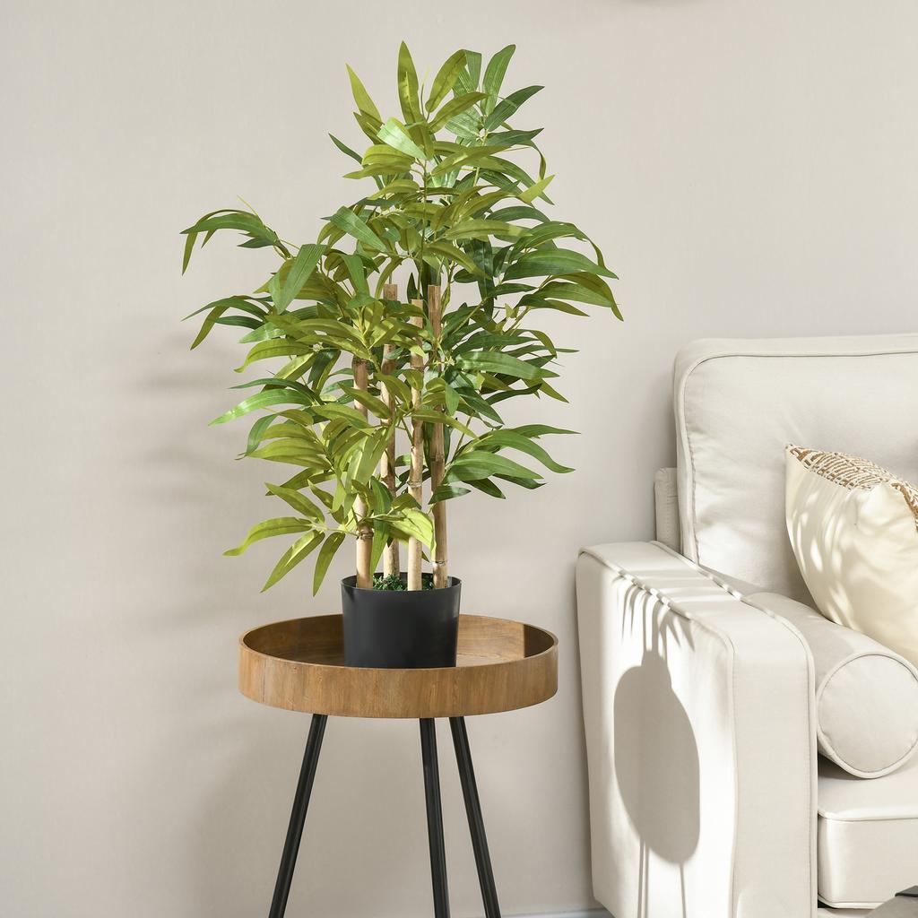 Artificial Plants Bamboo Tree In Pot Desk Fake Plants For Home Indoor Decor 15x15x60cm Green