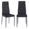 Black Velvet Tufted Chair with Modern Metal Legs for the Living Room