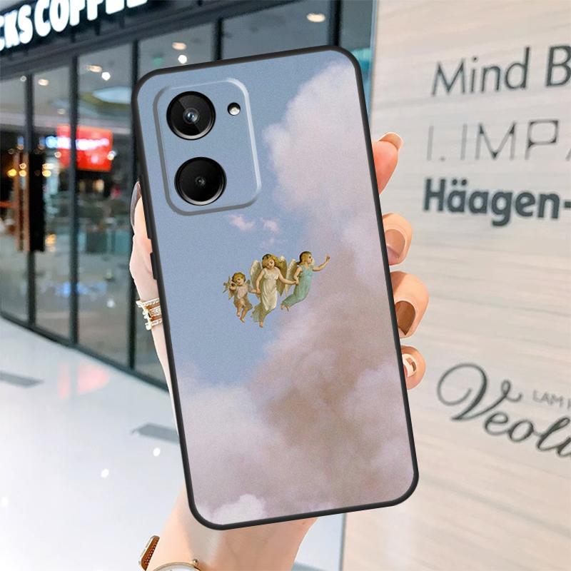 Эстетичный чехол в стиле ангела эпохи Возрождения для Realme 15 14 13 12 11 Pro Plus GT6 GT7 Pro C55 C51 C35 C53 C61 C65 C67 C63 C71 C75