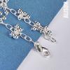 925 Sterling Silver AAA Zircon Heart-shaped Flower Bracelet Fashionable Wedding Jewelry