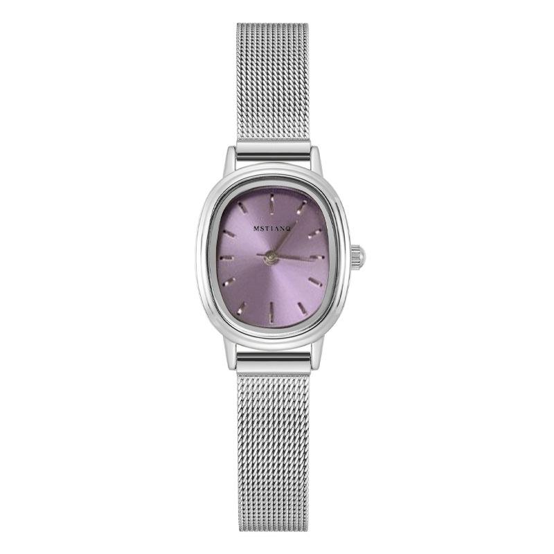 Vintage Oval Dial Quartz Watch Women Minimalist Luxury Small Wristwatch Casual Elegant Dress Clock