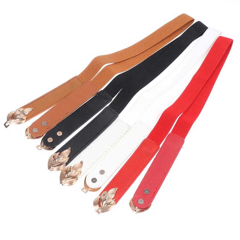 Women Waist Belt Narrow Stretch Dress Belt Thin Buckle Waistband