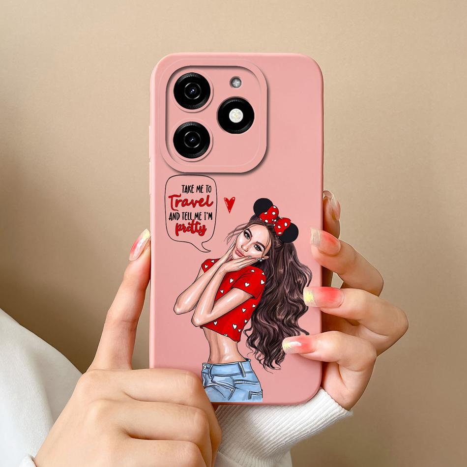 For infinix Smart 8 Pro Plus Phone Case Cool Bear Soft Liquid Silicone Anti Drop Full Coverage Bumper For infinix Smart8 HD Capa