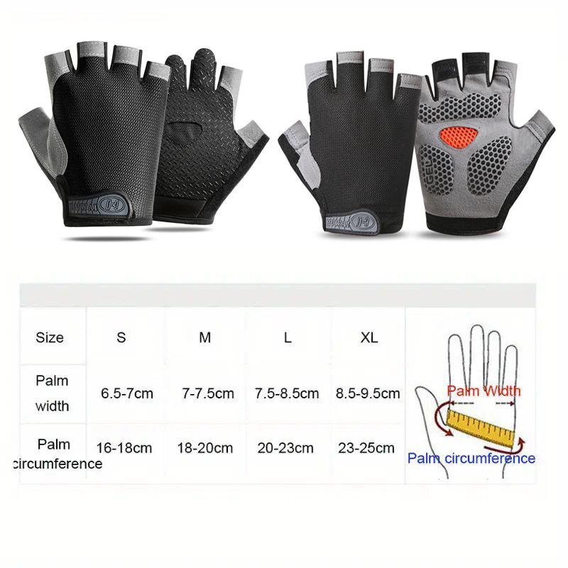 Outdoor Sports Gym Fitness Breathable Non Slip Men's and Women's Half Fingered Gloves Summer Fishing Bicycle Fingerless Gloves