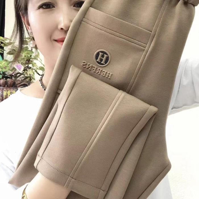 Spring Small Feet Casual Pants Women's All-match High-waisted Straight-leg Pants