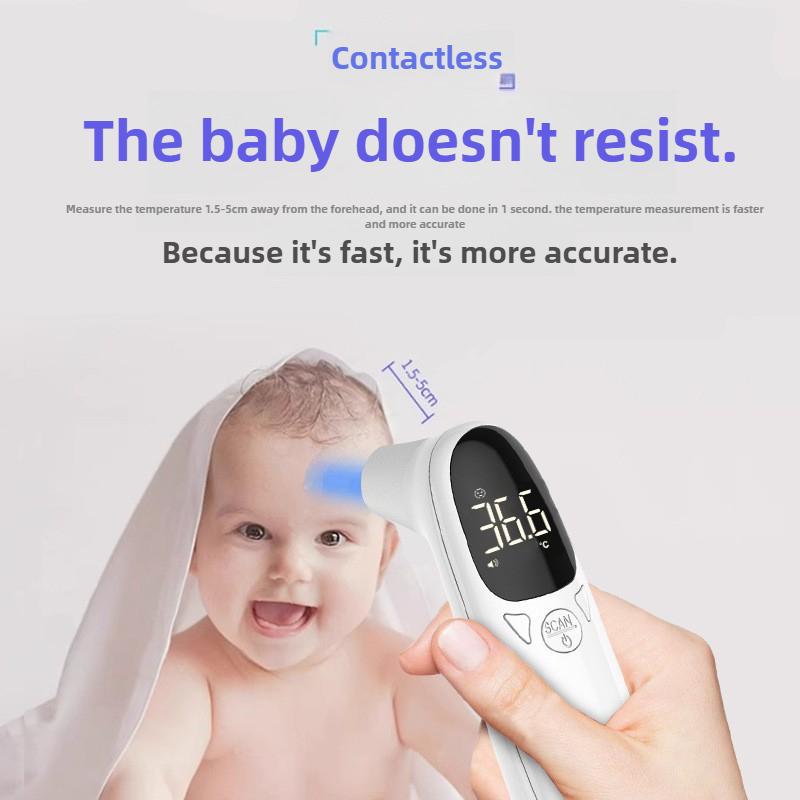 Adult and Child Ear Thermometer, Digital Accurate Ear and Forehead Thermometer with Fever Alarm Function, 1-second Quick Result, Easy To Use