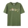 Kawaii Coffee Heartbeat Just Ride Mtb Mountain Bike Premium Cotton Tshirts For Unisex Tees Latest Lovers Day Tops Tees Printed