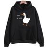Peace Was Never An Option Goose Printing Women's Long Sleeves Long Sleeves Cuter Streetwear Pocket Clothes