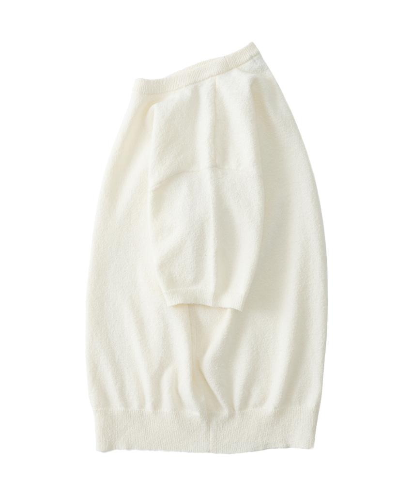 ANALOG MOOD Airy Cooling Round Short Sleeve Knit (Ivory)