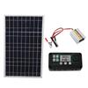 30W Solar Panel Kit with 220W Inverter and MPPT QC3.0 Controller, Portable Solar   for RV Camping Boat Car 12V Battery