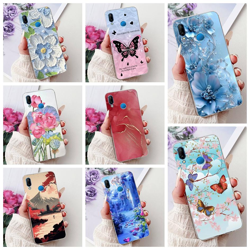 Case For Huawei P20 Lite Cover ANE-LX1 ANE-LX2 ANE-LX3 New Fashion Butterfly Soft Silicon Cover For Huawei P20Lite Nova 3e Funda