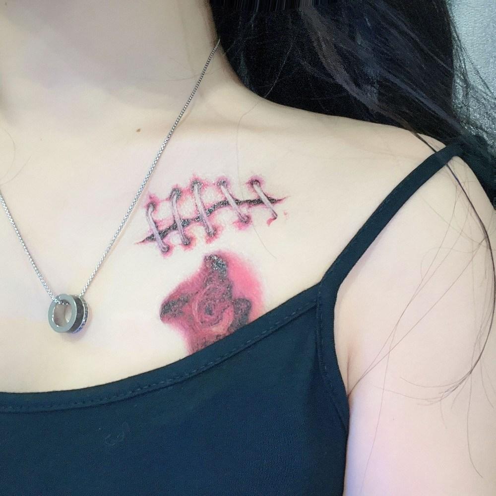 Наклейка для макияжа с татуировкой на рану Byeuse Halloween Day, A, 1 комплект