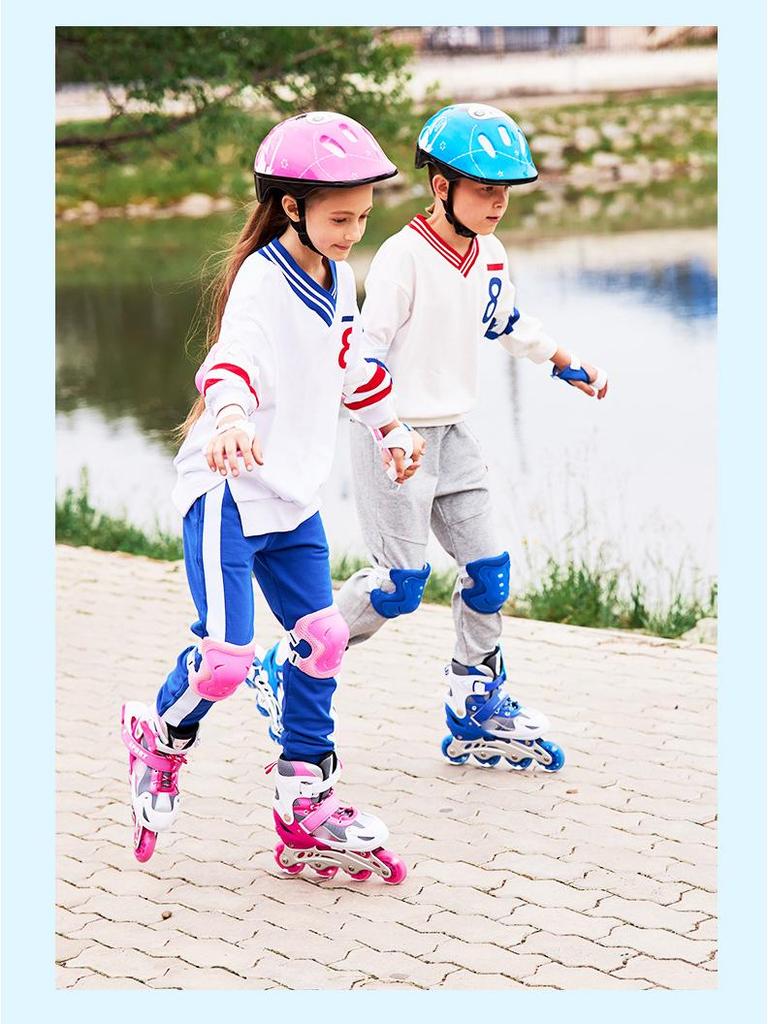 Регулируемые мигающие ПВХ коньки для мальчиков и девочек