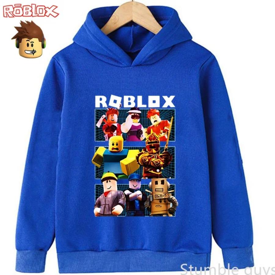 Детская толстовка Roblox 3-12 лет, осенняя, модная худи, 3D-принт игровых персонажей, для мальчиков и девочек, повседневная спортивная одежда