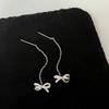 Sweet Girly Bow Ear Cable Mid-length Earrings Niche Design Trendy