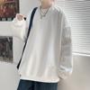 Men's Sweater New Spring and Autumn Loose Casual Crew Neck Sweater Solid Color Men's Pullover Long-sleeved Bottoming Shirt
