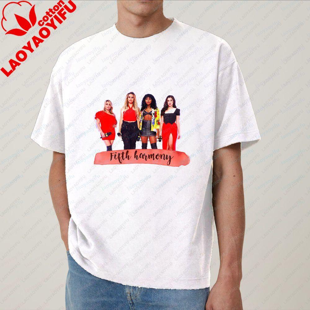 Fifth Harmony Забавная Сумасшедшая Нейтральная Классическая Хлопковая Футболка с Коротким Рукавом для Всех Унисекс и ЖенщинУнисекс (Подходит для всех возрастов)
