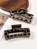 2 Pcs Hair Claw Clips for Thin Hair,4.1 In Leopard Hair Clips Non-Slip Ponytail Barrette,Strong Hold Banana Clips for Women Girl