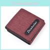 Deabolar Мужской холщовый кошелек Короткий горизонтальный Зажим для денег Отделения для нескольких карт Бумажник Тройной кошелек Кошелек из ПУ кожи Мужской В наличии