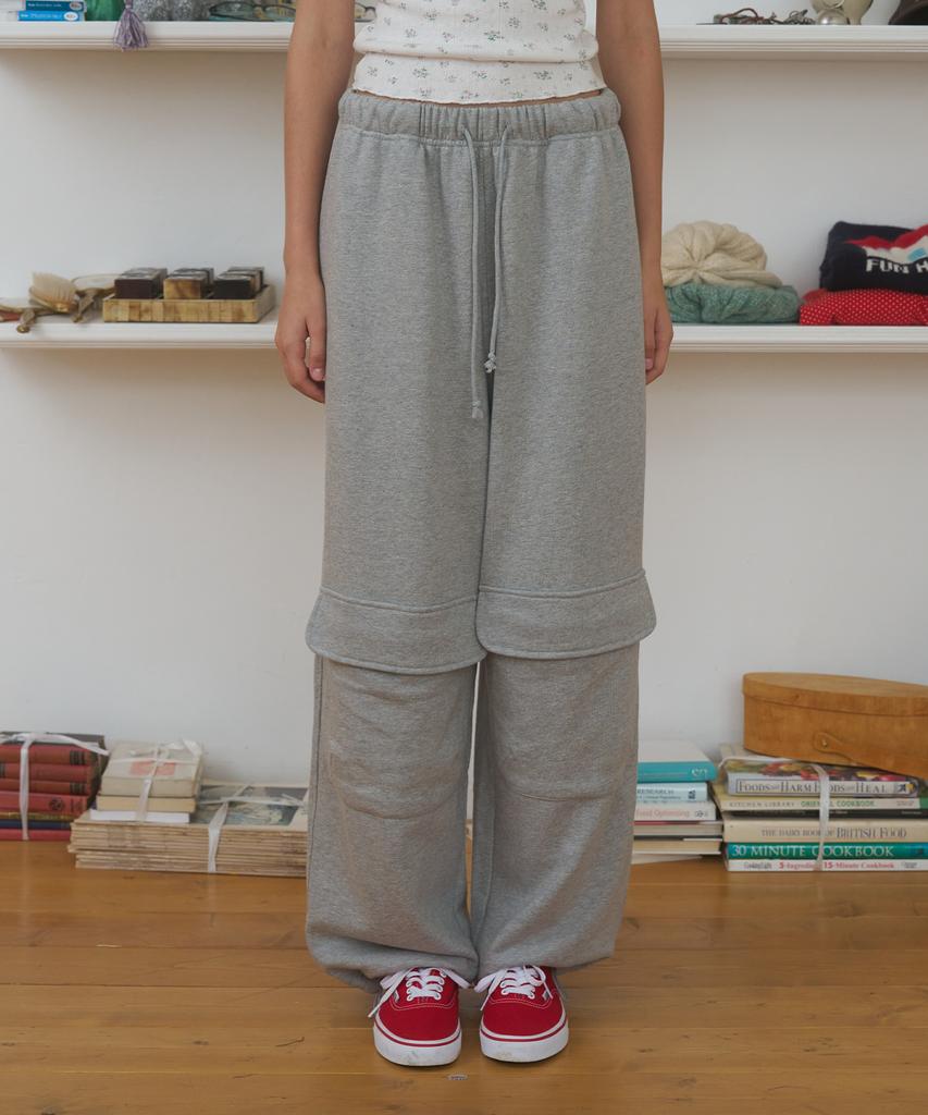 FUNFROMFUN Pocket Sweat Pants, Melange Gray