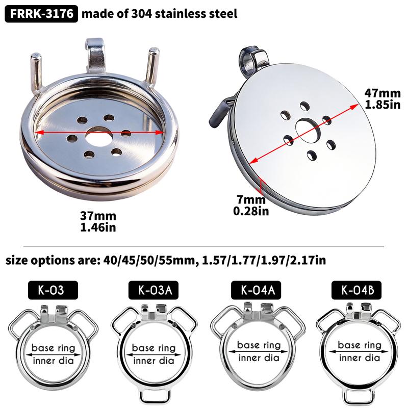 FRRK Flat Male Chastity Cage With 2026 New Cock Rings Metal Urethro Lock Cockring Urethral Dilators Penis Ring Sex Toys For Men