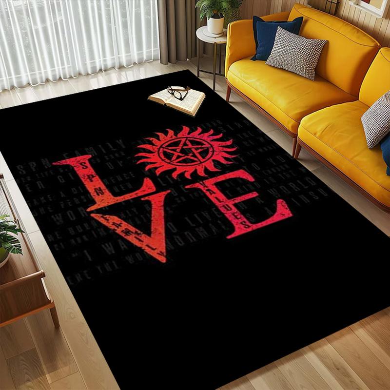 Supernatural Love Living Room Nonslip Area Rug Soft Carpet For Bedroom Game Playroom Sofa Office Home Decor Doormat Christmas Gift C922146