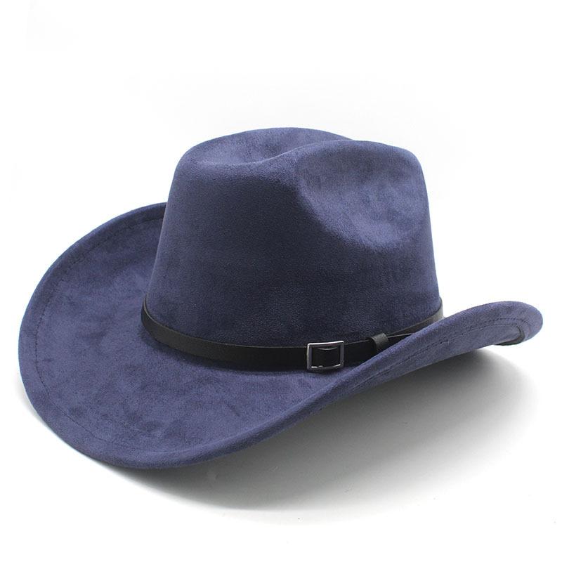 Big Edge One-Word Top Suede Western Cowboy Top Hat Jazz Hat Fashion Hat Retro Hat
