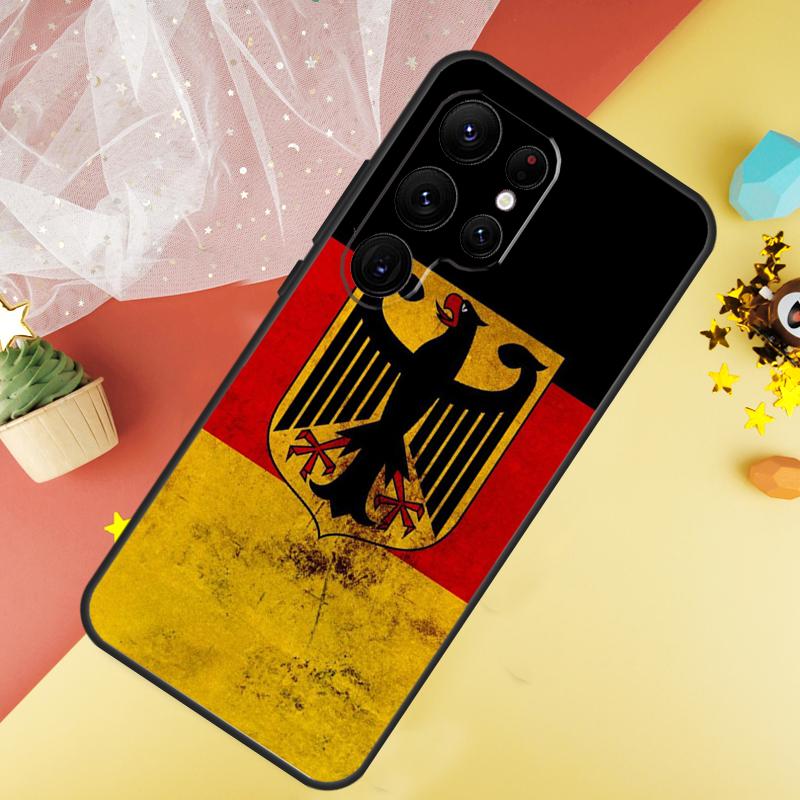 Germany Flag Banner Phone Case For Samsung Galaxy S25 FE S23 S21 S20 S22 S24 S26 Ultra S10 S26 Plus Cover Coque