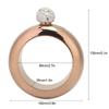 Stainless Steel Alcohol Jug Bracelet Gold Rhinestones Lid Bangle Hip Flask  Bars
