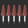 Versatile 5Pcs Cone Shape Abrasive Sandpaper Deburring Sanding Polishing Flap Wheel Grinding Head for Deep Hole Polish
