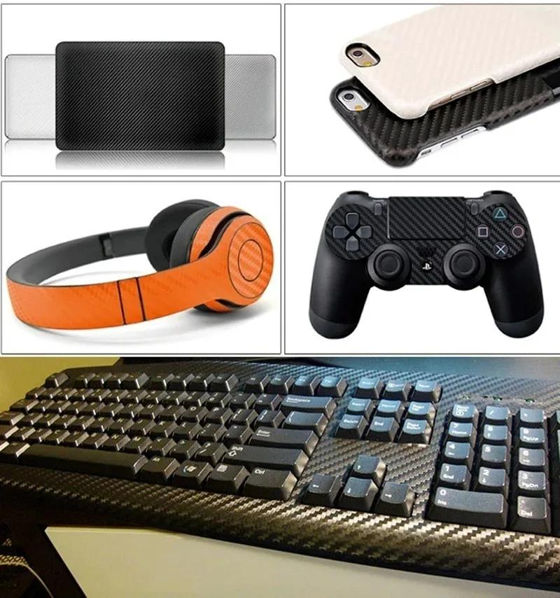 3D наклейки из углеродного волокна для автомобиля, многоцветная рулонная пленка, виниловая пленка для интерьера, автостайлинг, наклейка, декор, наклейка на кожу ноутбука мотоцикла