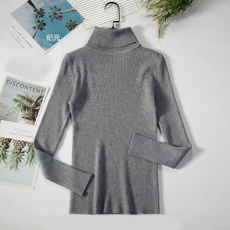 Осенне-зимние вязаные топы, женские свитера, корейский тонкий женский пуловер, вязаный свитер, джемпер, мягкий, теплый, Femme 16193