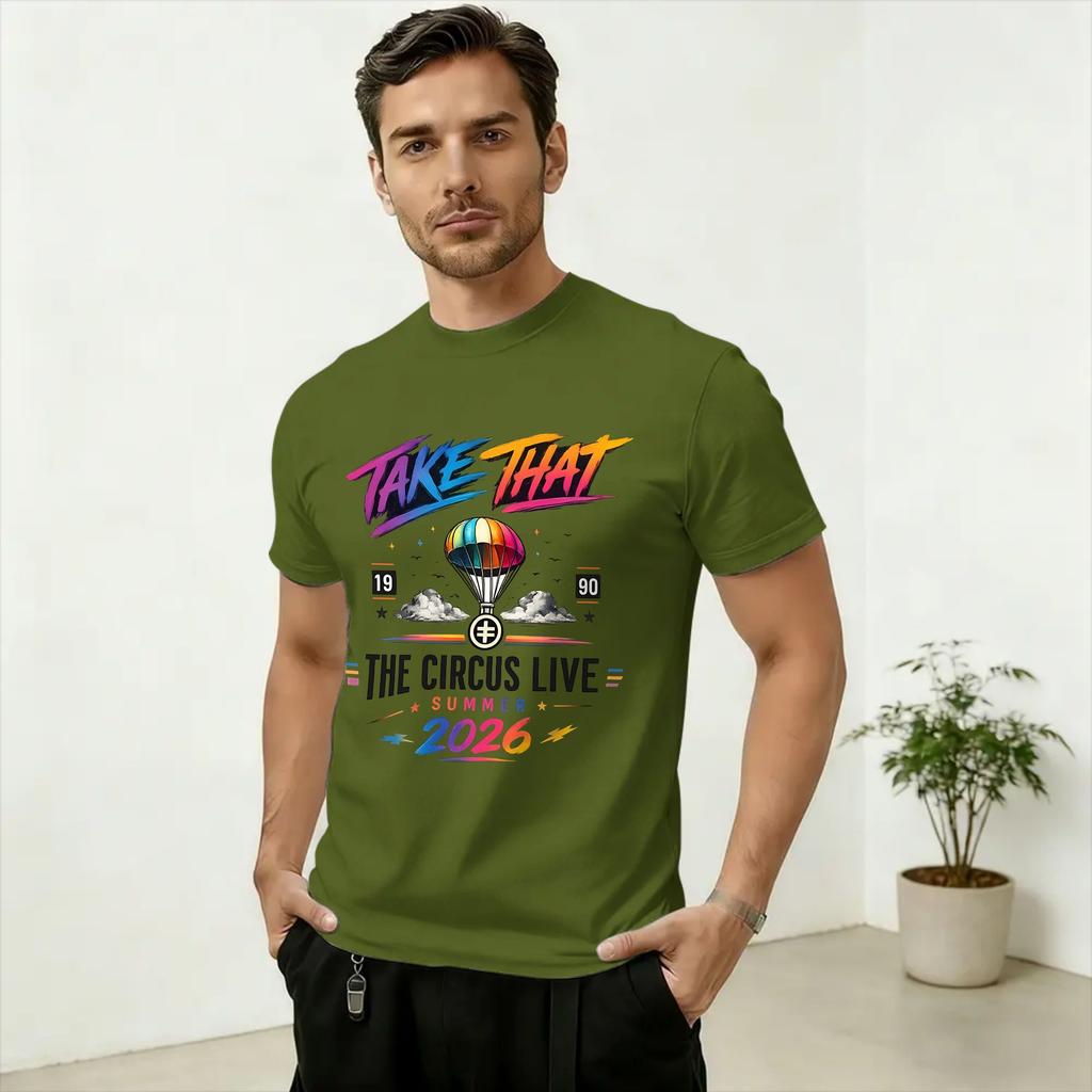 Unisexs TShirt Take That Tour 2026 Summer Live Hipster 100 Cotton Tees Short Sleeve T Shirts Crew Neck Clothes Plus Size