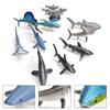 10 шт./набор Модель животного Яркая Имитированная ПВХ Большая Белая Акула Симуляция Животного