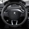 Для Peugeot 208 2012 ~ 2018 Автомобильный чехол на руль из углеродного волокна + искусственная кожа высокого качества, автомобильные аксессуары для интерьера